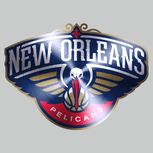 New Orleans Pelicans Stainless steel logo vinyl decal